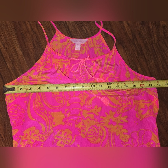 Lilly Pulitzer Medium Pop Pink Seaesta Finn Top - Picture 6 of 6